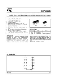Datasheet HCF4020B manufacturer STMicroelectronics